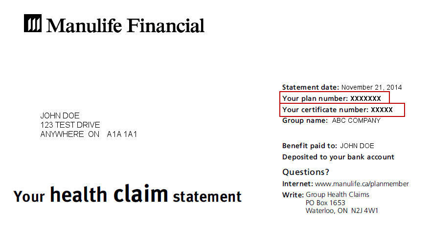 Claims statement